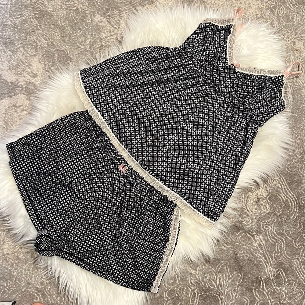 Sweet Black/White/Pink Pajama Set